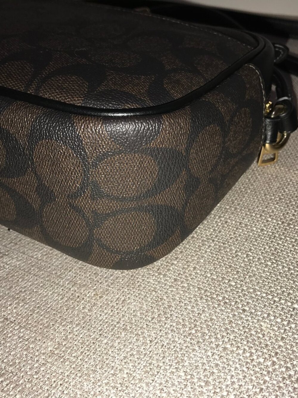 Coach Brown/Black Signature Small Crossbody Bag - Picture 11 of 15